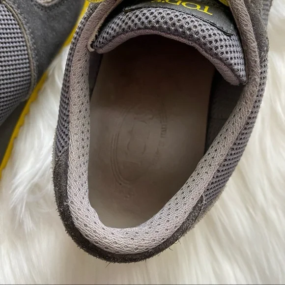 Tod's | Grey & Yellow Suede Allacciato Active Sportivo Sneakers - Picture 13 of 15
